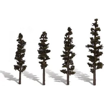 Modelová železnice jehličnaté stromy střední 4 ks Woodland Scenics TR3561