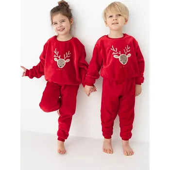 Dívčí pyžamo Sensis pyžamo dívčí Harriet - červená, 110-116 (Dívčí pyžamo Sensis)