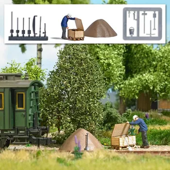 Modelová železnice A-Set: Drážní dělník s nářadím Busch 7965