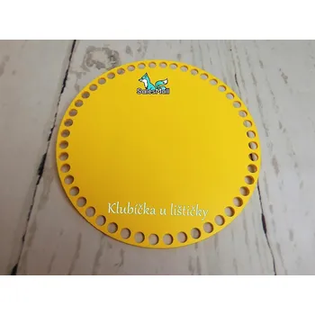 Příze Dno na košík kruh 20cm žlutá