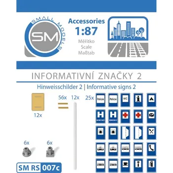 Modelová železnice informativní značky 2 Small Models RS007c