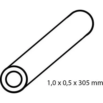měděná trubka průměr 1,0/0,5 mm délka 305 mm 4 ks Albion Alloys ct1m