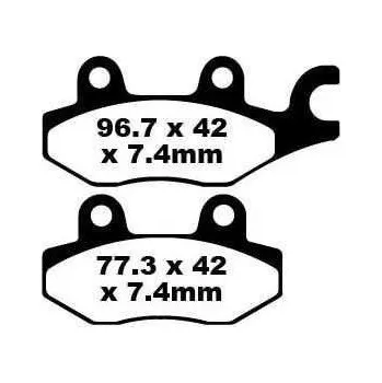 Brzdový komplet EBC FA165 organické brzdové destičky pro motorku