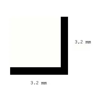 profil L 3,2mm délka 350mm 3ks Evergreen 294