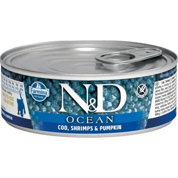 Kontaktní čočky Farmina Pet Foods N&D OCEAN Cat konz. Tuna, Cod, Shrimp & Pumpkin Kitten 70 g