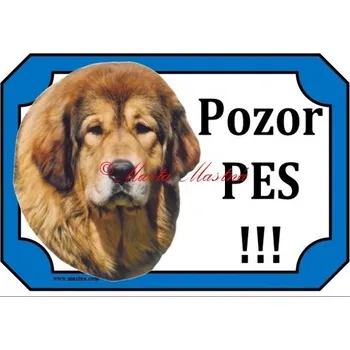 Cedulka tibetská doga zlatá 2 - Bez samolepicí vrstvy