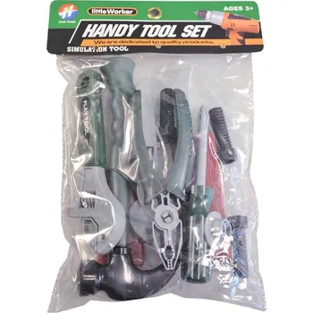 Hra na obchod Nářadí pracovní dětské set 6ks s doplňky malý kutil v sáčku plast