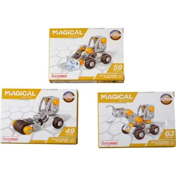 ostatní stavebnice Stavebnice Auto kovové pracovní šroubovací set 49-63 dílků s nástroji 6 druhů