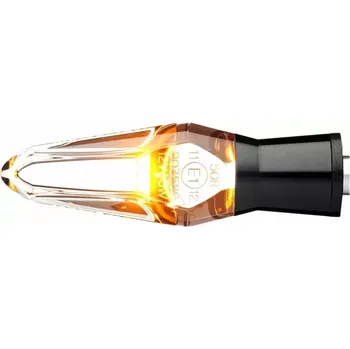 Osvětlení pro motocykl Homologovaný led motocyklový blinkr MOTOGADGET MO.BLAZE ICE pozice montáže zadní nebo přední, balení 1 kus, barva černé tělo/čiré zakončení blinkru