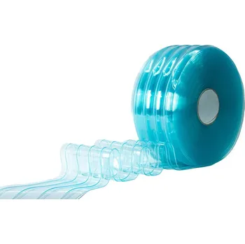 ZLKL Lamelová clona MRAZÍRENSKÁ, PVC, délka 25 m, šířka 300 mm, tloušťka 3 mm, čirá, žebrovaná, modrý nádech