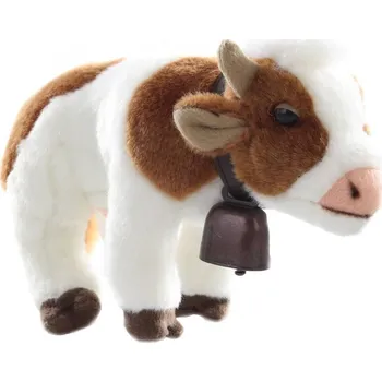 plyšák PLYŠ Kráva 25cm se zvoncem (plyšová hračka)