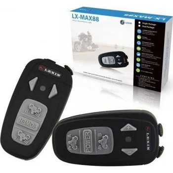 Interkom na motorku Interkom Lexin MAX88 Dual Kit, černá