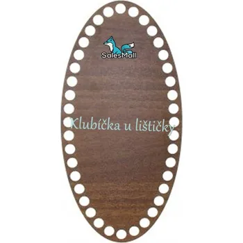 Dno na košík walnut, oválné 12x24cm