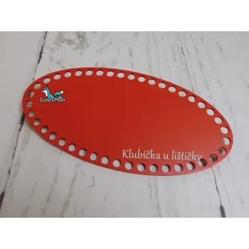 Příze Dno na košík ovál 12x24cm červená