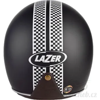 Helma na motorku Lazer Mambo Evo Le Mans černá-grafika otevřená helma, přilba na motorku M