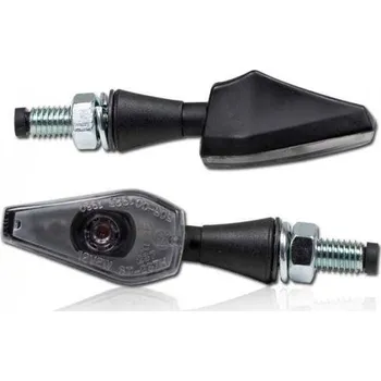 Osvětlení pro motocykl LED blinkry New Peak, tónované sklo, černá, M8
