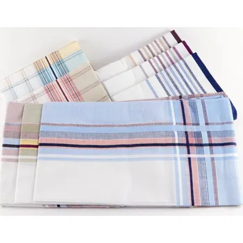 Látkový kapesník Sada světlých pánských kapesníků z česané bavlny (extra jemné) - 6 ks