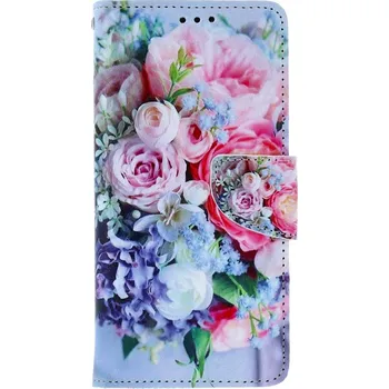 Pouzdro na mobilní telefon Pouzdro Xiaomi Redmi 9 knížkové Kytice 2 (kryt neboli obal na Xiaomi Redmi 9)