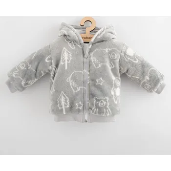 NEW BABY Kojenecká zateplená Wellsoft zimní mikinka s kapucí New Baby Winter times Vel. 86