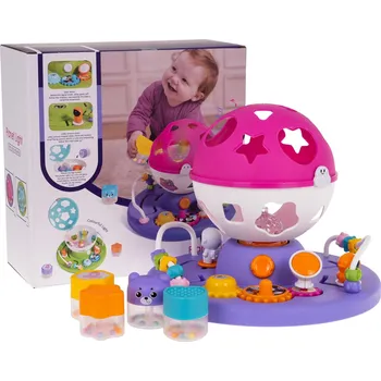 Hračka pro nejmenší JOKO Interaktivní vkládačka růžová