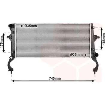 Chladič motoru Chladič, chlazení motoru VAN WEZEL 82012734