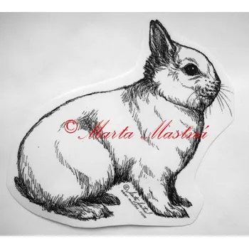 Samolepka králík zakrslý c325 - Malá - přibližně jako pohlednice