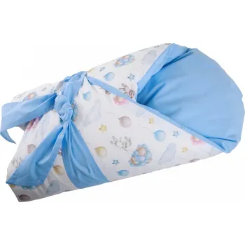 Zavinovačka JAN peří Péřová zavinovačka "Dráček" zajíček s balonky - modrý - Péřová zavinovačka "Dráček" - zajíček s balonky - modrý vnitřek +potah