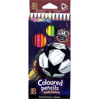 Kresba COLORINO pastelky trojhranné Football, 12ks
