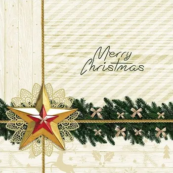 Papírový ubrousek Ubrousky 50ks, 3-vrstvé, 25 cm x 25 cm, "Golden Star" 87840