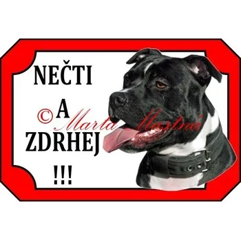 Cedulka staford, pitbul 2 - Bez samolepicí vrstvy