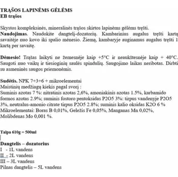 Hnojivo Hnojiva pro listnaté rostliny Compo, 0,5l