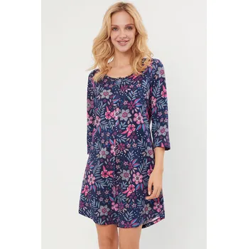 Dámská noční košile Noční košile Italian Fashion Folk r.3/4 Barva: Modrá - tmavě, Velikost: S