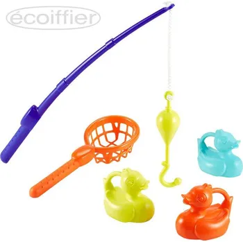 Ecoiffier Baby hra dětský rybolov set 3 kachničky s rybářským prutem a podběrákem