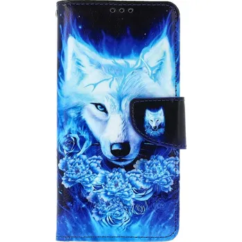 Pouzdro na mobilní telefon Pouzdro Xiaomi Redmi 9C knížkové Tyrkysový vlk (kryt neboli obal na Xiaomi Redmi 9C)