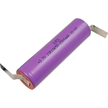 Akumulátor 3,6V / 2500mAh EMOS ISR18650, s pájecími vývody "Z"