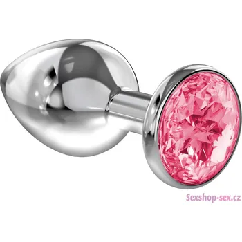 Anální kolík Anální šperk Diamond Sparkle Large – různé barvy (Lola Games), červený