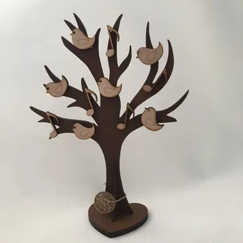 Party dekorace dekoracezceska Strom života dřevěný 34 cm s notami tm.hnědý