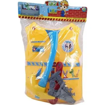 Dětská kuchyňka Opravář dětský set 6ks vesta s nářadím a doplňky v sáčku plast