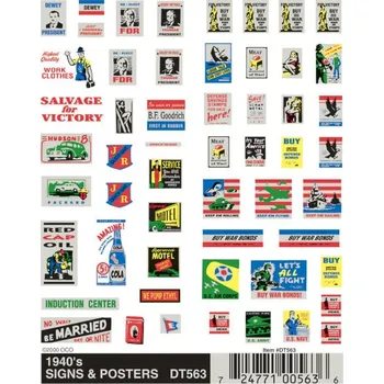 Modelová železnice propisot reklamní cedule 1940 Woodland Scenics DT563