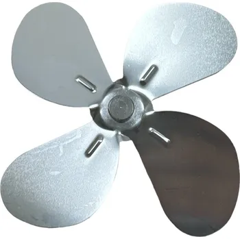 Krbový ventilátor Náhradní vrtule čtyřlopatková stříbrná - ventilátor na kamna