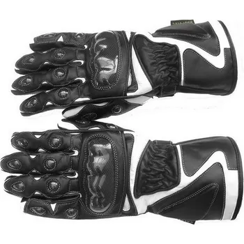 Moto rukavice NTW50 kožené rukavice na motorku s kevlarovým chráničem bílé XXL