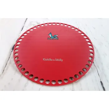 Příze Dno na košík kruh 20cm červená