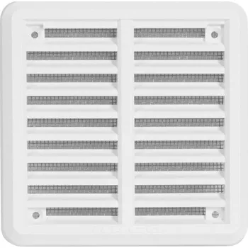 Větrací mřížka Větrací mřížka se síťovinou - krytka 100 x 100 mm - Bílá