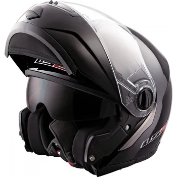Helma na motorku LS2 FF370 EASY gloss black - černá lesklá vyklápěcí helma na motorku XXL