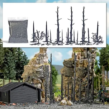 Modelová železnice shořelý les H0 Busch 1854