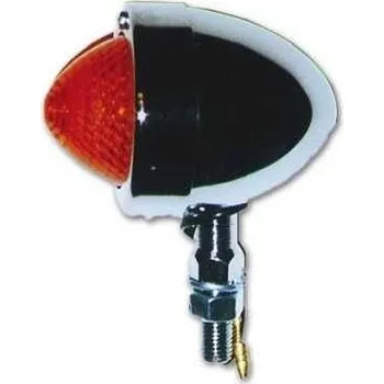 Osvětlení pro motocykl Blinkr Pike na motorku, oranžové sklo, chrom, M10