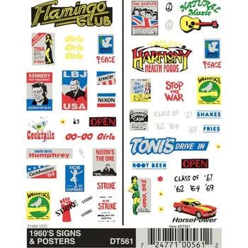 Modelová železnice propisot reklamní cedule 1960 Woodland Scenics DT561