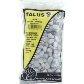 Modelová železnice štěrk Talus šedý extra hrubý Woodland Scenics C1281