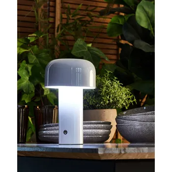 Lampička Stolní lampa bílá vnitřní venkovní moderní styl Beliani