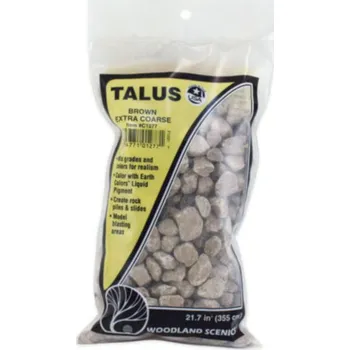 Modelová železnice štěrk Talus hnědý extra hrubý Woodland Scenics C1277